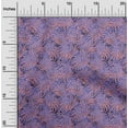 thumbnail image 2 of oneOone Cotton Cambric Medium Purple Fabric Leaves Quilting Supplies Print Sewing Fabric By The Yard 56 Inch Wide, 2 of 4