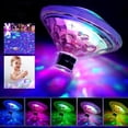 thumbnail image 2 of Floating Pool Led Tub Lights Underwater Lamp for Bath Disco Pond Swimming Pool Child Bath Toys, 7 Modes Assorted Color - Battery Operated, 2 of 8