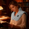 thumbnail image 3 of Hearth & Gear Neck And Shoulder Heating Pad Fast Heating Portable Pad Adjustable USB Heating Pad Soft Gray Heating Pad For Home Travel Use Foot While Sitting Exercise for Indoor Skiing Exercise Work, 3 of 4