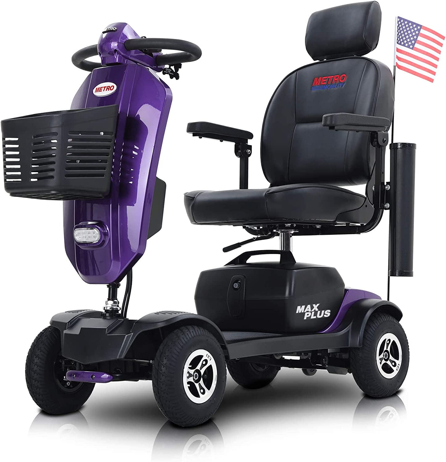 Xmatch 4Wheel Metro Mobility Scooter Battery Powered with Front Basket