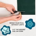 thumbnail image 3 of Pool Patch Repair Kit 2 Rolls 8x36 inch, Green Swimming Pool Safety Cover Self Adhesive Patch Kit, 3 of 7