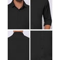thumbnail image 7 of DARING DIVA Men's Point Collar Button Long Sleeve Business Shirts M Black, 7 of 7