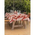 thumbnail image 3 of Outdoor Tablecloth with Umbrella Hole for Patio/Picnic/Party/Camping, Coastal Lobster Waterproof Table Cloth Rectangle Table Cover Washable, Summer Beach Ocean Marinelifes Red Brown (54"x 80"), 3 of 8