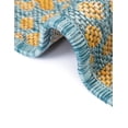 thumbnail image 4 of Jill Zarin Outdoor Collection Area Rug - Cape Town (6' 7" Round Yellow and Aqua/Light Blue), 4 of 11