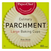 (12 Pack)PaperChef Culinary Parchment Large Baking Cups, 60.0 CT