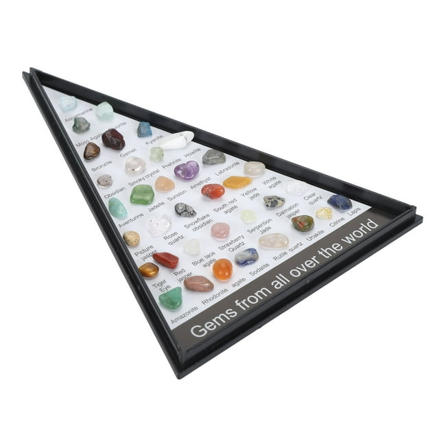 Trousse de Collection de Science des Rocheuses, Outil d'Apprentissage des Sciences de la Géologie Jouet Éducatif Décorations de Bureau Roche et Minéral Collection Éducative dans une Boîte de Collection pour Fête d'Anniversaire Classe