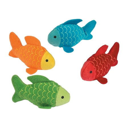 Fish Aquatic Animal Fun Express - Little Fisherman Plush Fish for Birthday - Toys - Plush - Stuffed Aquatic & Arctic - Birthday - 12 Pieces ()