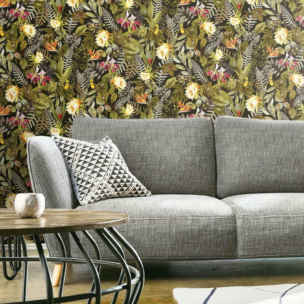 Tropical Flowers Peel and Stick Wallpaper