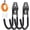 Black 2 Pcs, variant on Heavy Duty Hose Hook, Garage Storage Utility Hooks, Garden Hose Hooks with Coating, Wall Mount Hooks for Bikes, Tools, Ladders, Cables, and Outdoor Equipment, Yellow
