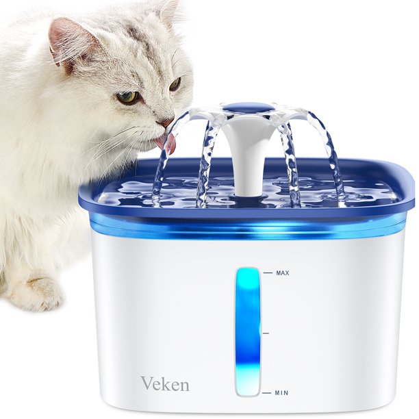 Veken 95oz/2.8L Pet Fountain, Cat Dog Water Fountain Dispenser with