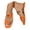 Orange, variant on Women's Cut Out Flat Sandal Leather Trendy Summer Footwear Slippers Ladies Outdoor Beach Pool Walking Slip on Slides Beige 6