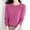Pink, variant on Women's Casual Loose Fit Knitted Pullover Sweater Low Cut Round Neck Women's Sweatshirt Retro Sweatshirts All Outfits for Men Women's Pullover Sweaters Short Sleeve Womens Knit Sweater