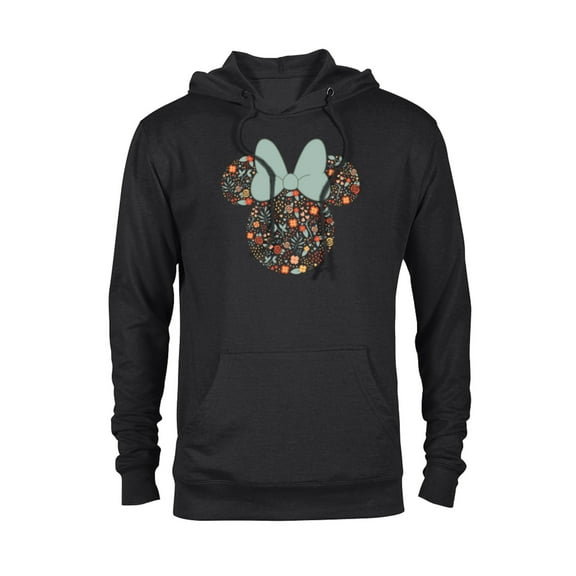 Disney Minnie Mouse Spring Head Icon with Bow Springtime - Pullover Hoodie for Adults - Customized-Black