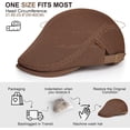 thumbnail image 6 of Men's Mesh Flat Cap,Breathable Mesh Summer Hat,Adjustable Beret Ivy Caps Newsboy Hat for Cabbie Driving Fishing, 6 of 8