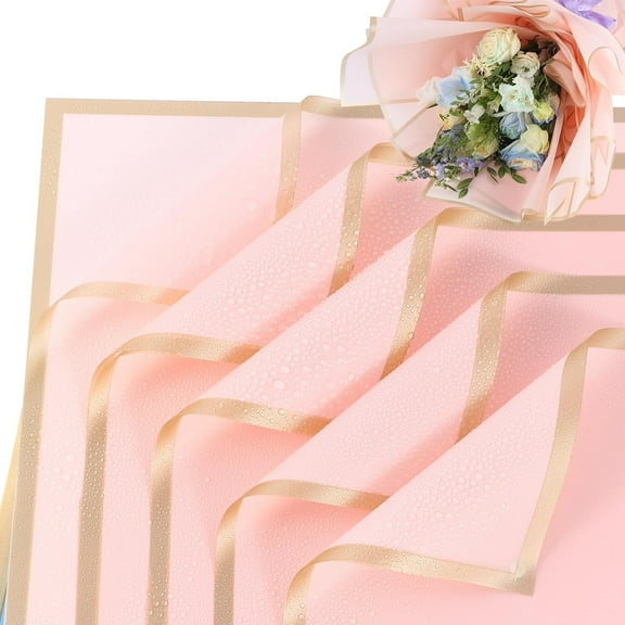 20 Sheets Flower Wrapping Paper, Waterproof Floral Bouquet Wrapping Paper, Florist Supplies Wedding Birthday Mother's Day Gift Box Packaging DIY Crafts Paper