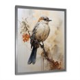 thumbnail image 4 of Designart "Minimalist Taupe Avian On Limb I" Animals Bird Picture Framed Wall Art Living Room, 4 of 5