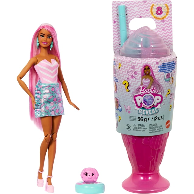 Muñeca de moda Barbie Pop Reveal Treat Series con 8 sorpresas