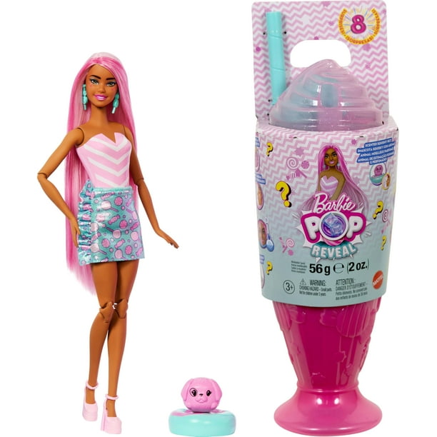 Muñeca de moda Barbie Pop Reveal Treat Series con 8 sorpresas