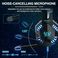 thumbnail image 4 of G2000 Blue Gaming Headset Earphone 3.5mm Jack with LED Backlit and Mic Stereo Bass Noise Cancelling,Compatible with PC, Laptop, Smartphone, PS4 and Xbox One Controller, 4 of 9