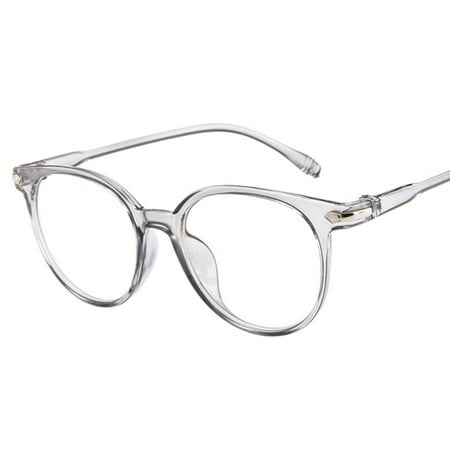 Women's Stylish Glasses Oval Candy Color Non-prescription Eyeglasses Clear Lens Eyewea