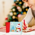 thumbnail image 3 of LHWEN 3D Greeting Card Creative Christmas Message Card Holiday Greeting Card Snowman Bear Design Christmas Card Space for Personal Messages -Up Card for Family Friends Festive Wishes, 3 of 5
