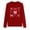 Red, variant on Women's Casual Bow Shirts Long Sleeve Cute Graphic Tees Tops Crew Neck Trendy Going Out Tshirt Pullover, M White