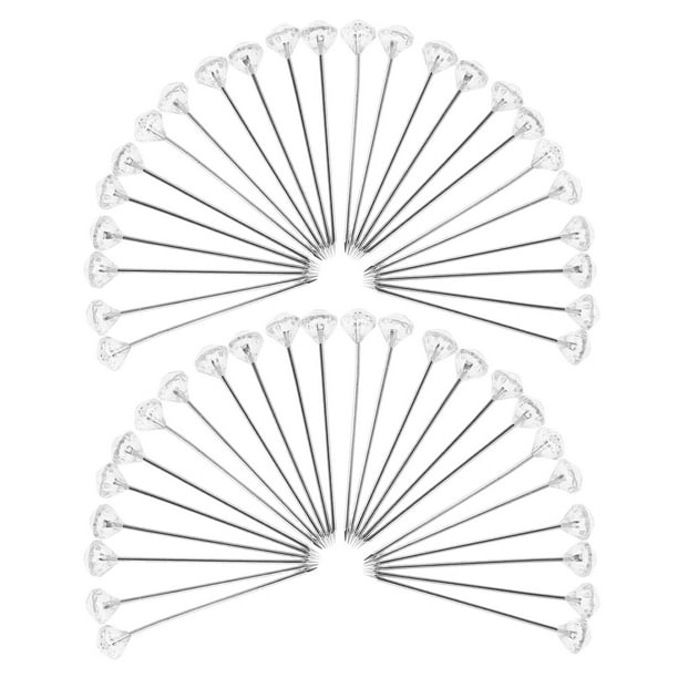 BESTYASH 200Ud Alfileres Transparentes Con Diamantes Para Ramilletes Y Manualidades