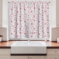 thumbnail image 2 of Ambesonne Candy Cane Kitchen Curtains, Holiday Food, 55"x39", Red White Coconut, 2 of 3
