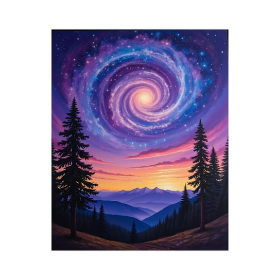 Paint By Numbers Kit for Adults Beginner - DIY Night Sky Mountain Landscape Canvas Painting Kits for Adults, Frameless Paint By Number for Adults for Home Wall Decor 16x20 Inch