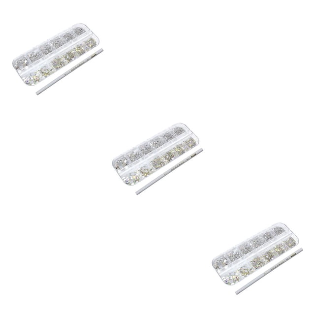 Vogacara Micro cuentas de cristal para uñas con reverso plano, diamantes de imitación de cristal redondos, piedra de grava, suministros de Type1 NO1