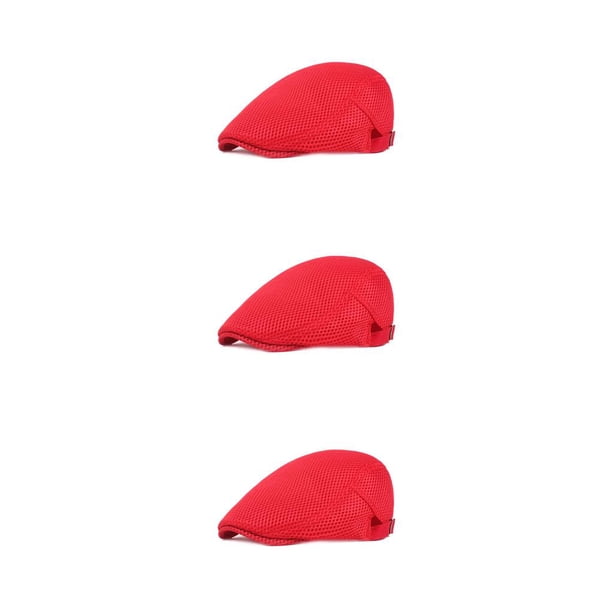 Qarigey Malla Newsboy Gorras Boina Sombreros Verano Gorras Transpirable Multifunción Protección solar Accesorios para el cabello Sólido Type1 NO1