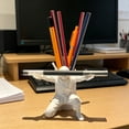 3D Printed Plastic Soldier Figurine Pen Cup Desktop Organiser Rack ...