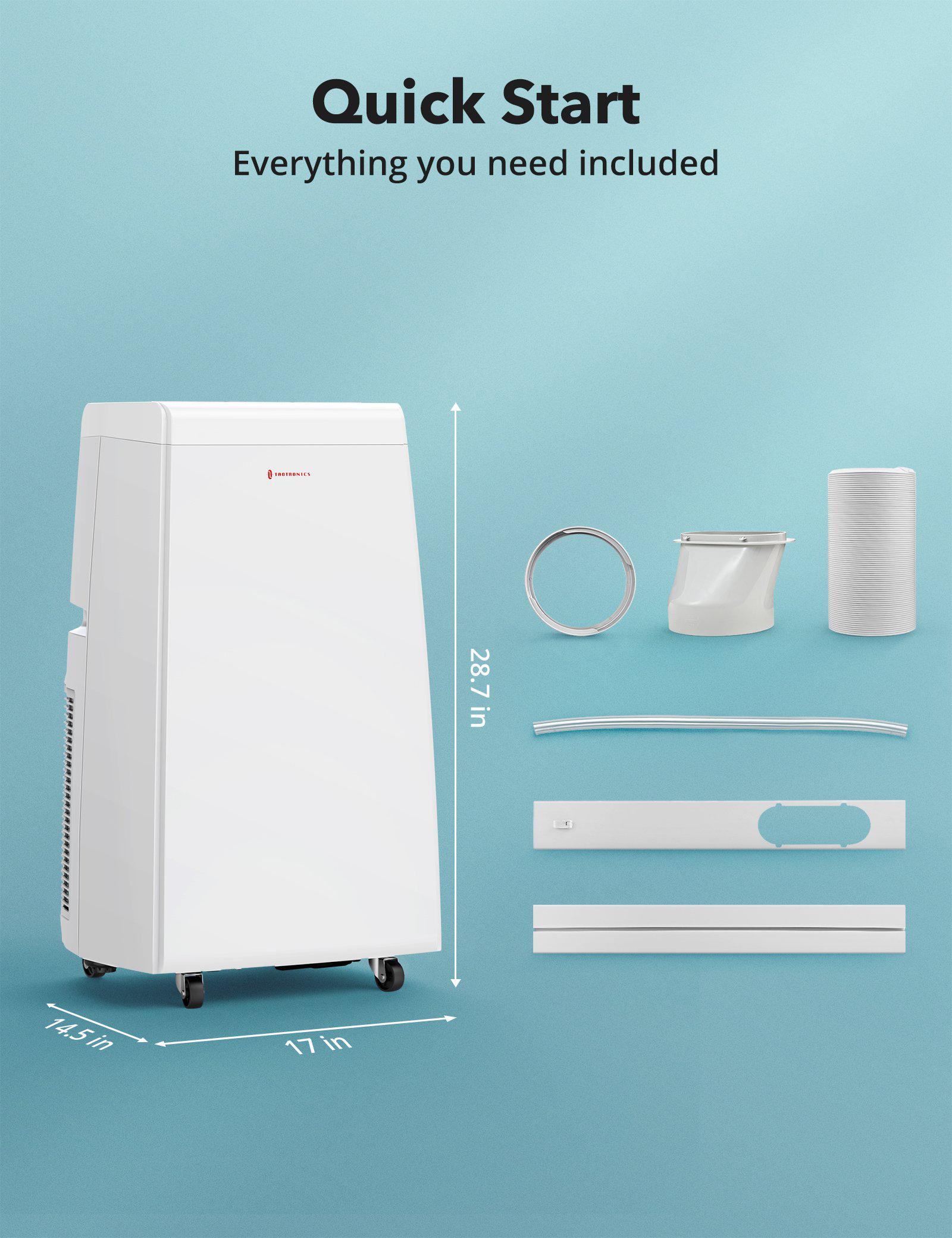 Taotronics 10,200-BTU 115V 3-in-1 Portable Air Conditioner, Dehumidifier, & Fan Sansujyuku sansujyuku.com