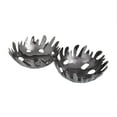 thumbnail image 6 of DecMode 13", 12"W Round Black Aluminum Metal Decorative Bowl, Set of 2, 6 of 8