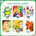 thumbnail image 6 of JYPS Art Supplies for Kids Ages 4-12,Dinosaur Drawing Sets Art Case,Coloring Kits with Double Sided Trifold Easel,Crayon,Colored Pencil,Marker,Coloring Book,Drawing Stuffs Gifts for Boys Age 4-6-8, 6 of 8