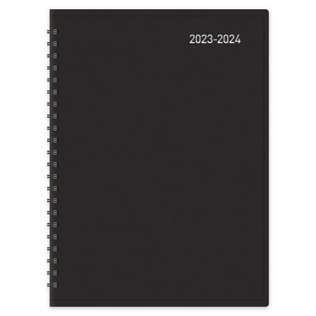 UPC: 0735854721213 | 2023-2024 Office Depot® Brand 14-Month Weekly/Monthly Academic Planner  Vertical Format  7-1/2  x 9   30% Recycled  Black  July 2023 to August 2024