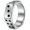 Silver, variant on Men's Stainless Steel Hexagon Dice Rings Unique Polished Band with Black Dot Inlay, Lucky style Statement Jewelry for Daily Wear Gold Size 10