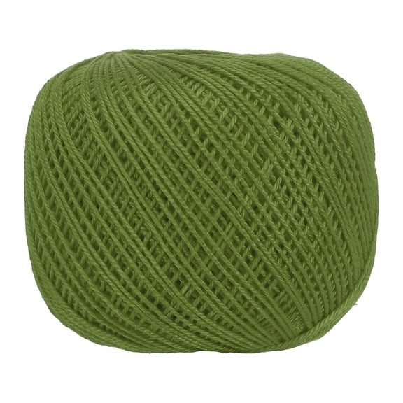 164 Yards Size 3 Dark Green Pearl Cotton Crochet Thread Lace Weight Yarn Tatting Thread for Crocheting Knitting Embroidery Sewing