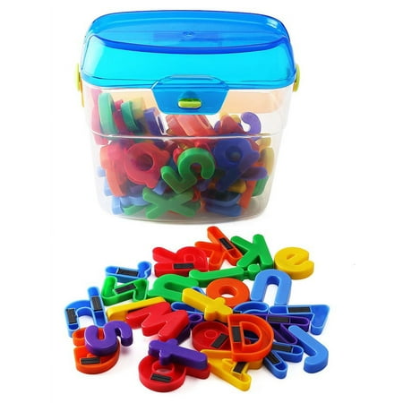 EduKid Toys 72 MAGNETIC LETTERS & NUMBERS in CANISTER