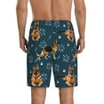 thumbnail image 3 of Kdxio German Shepherd Dog Print Mens Sleep Shorts Bottoms Soft Comfy Pajama Wear Pants with Drawstring Pockets, 3 of 7