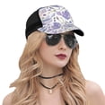 thumbnail image 5 of Lsque Lavender Flowers Printed Trucker Hat - Baseball Cap for Men Women - Breathable Mesh Side, Adjustable Fit - for Casual Wear, 5 of 7