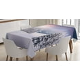 thumbnail image 1 of Ambesonne Winter Tablecloth Rectangular Table Cover, Idyllic Outdoors Sunset, 52"x70", Multicolor, 1 of 3