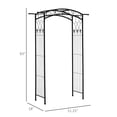 thumbnail image 3 of Homiyad 7Ft Metal Garden Arch, Functional Support, All-weather Resistance, Top Extension Bar, for Wedding, Party, Ceremony, Black | Aosom.com, 3 of 8