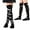 Black-Bat * 2, variant on design Women Thigh High Socks Over the Knee Leg Warmer Fashion Boot Socks Halloween Element Bat Spider Web Bone Pattern