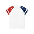 thumbnail image 3 of Evdexr 250th Anniversary Usa Shirts for Kids Short Sleeve Crew Neck U.s. 250th Anniversary Shirt American Flag Usa Flag Causal 4th July Graphic Tees Beige 140, 3 of 5