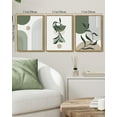 thumbnail image 3 of Drsoum Boho Wall Art Green Modern Bohemia Abstract Geometry Prints for Bedroom 11x14in3pcs Natural Framed, 3 of 5