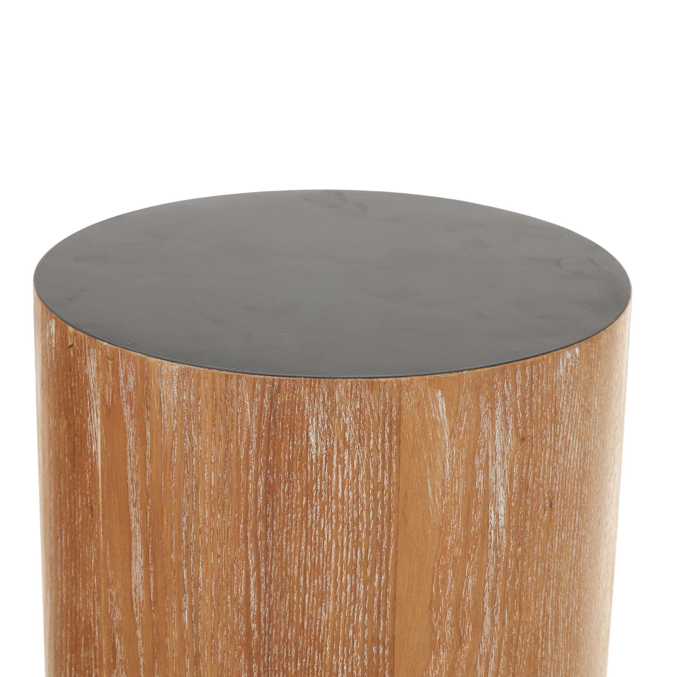 DecMode 40", 34"H Brown Wood Handmade Pedestal Pedestal Table, 2-Pieces
