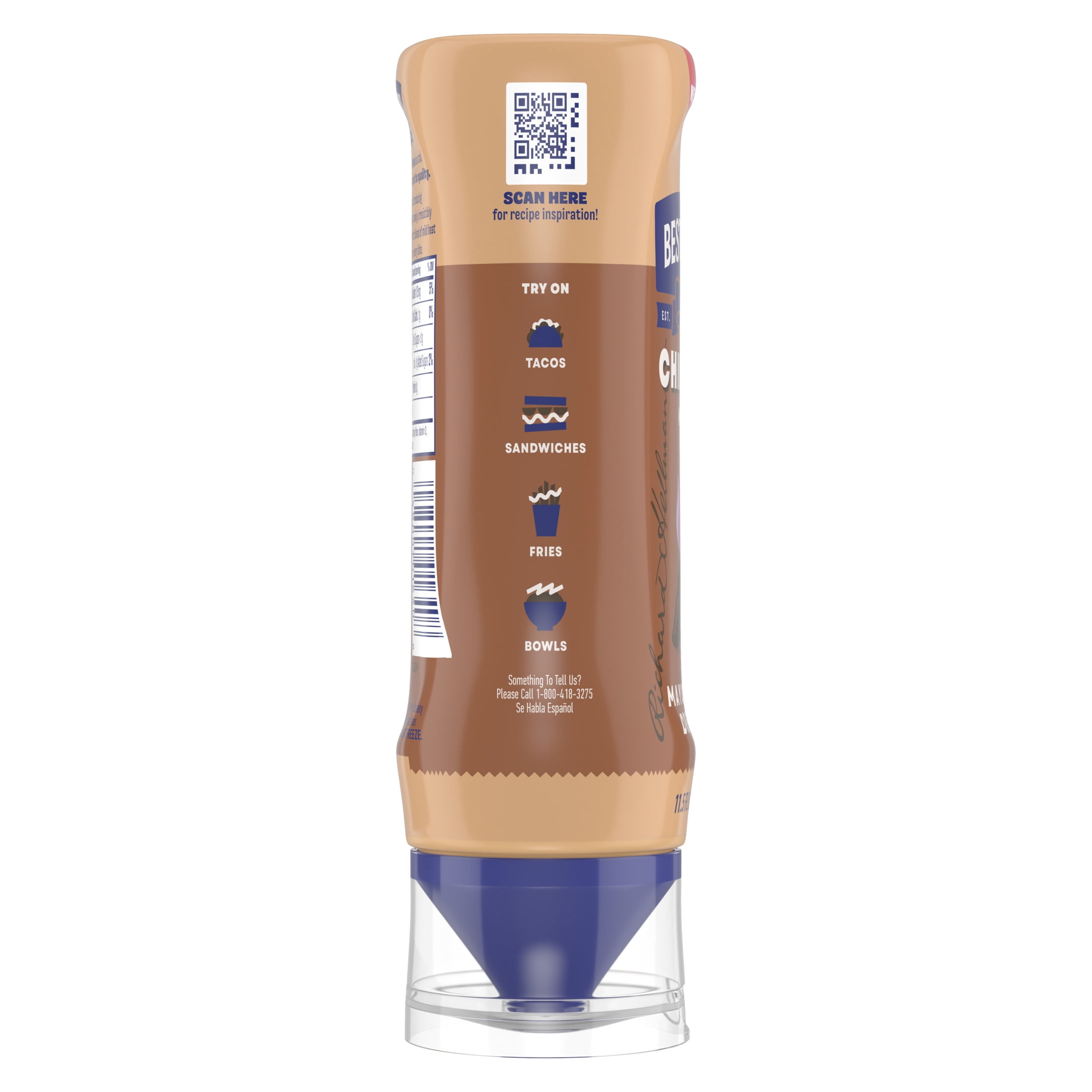 Best Foods Mild Chipotle Mayonnaise Dressing, 11.5 fl oz Squeeze Bottle