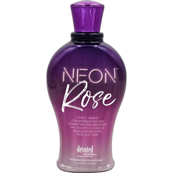 Devoted Creations Loción bronceadora Neon Rose con bronceadores naturales, 12.25 oz