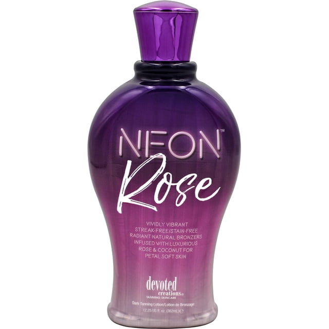 Devoted Creations Loción bronceadora Neon Rose con bronceadores naturales, 12.25 oz